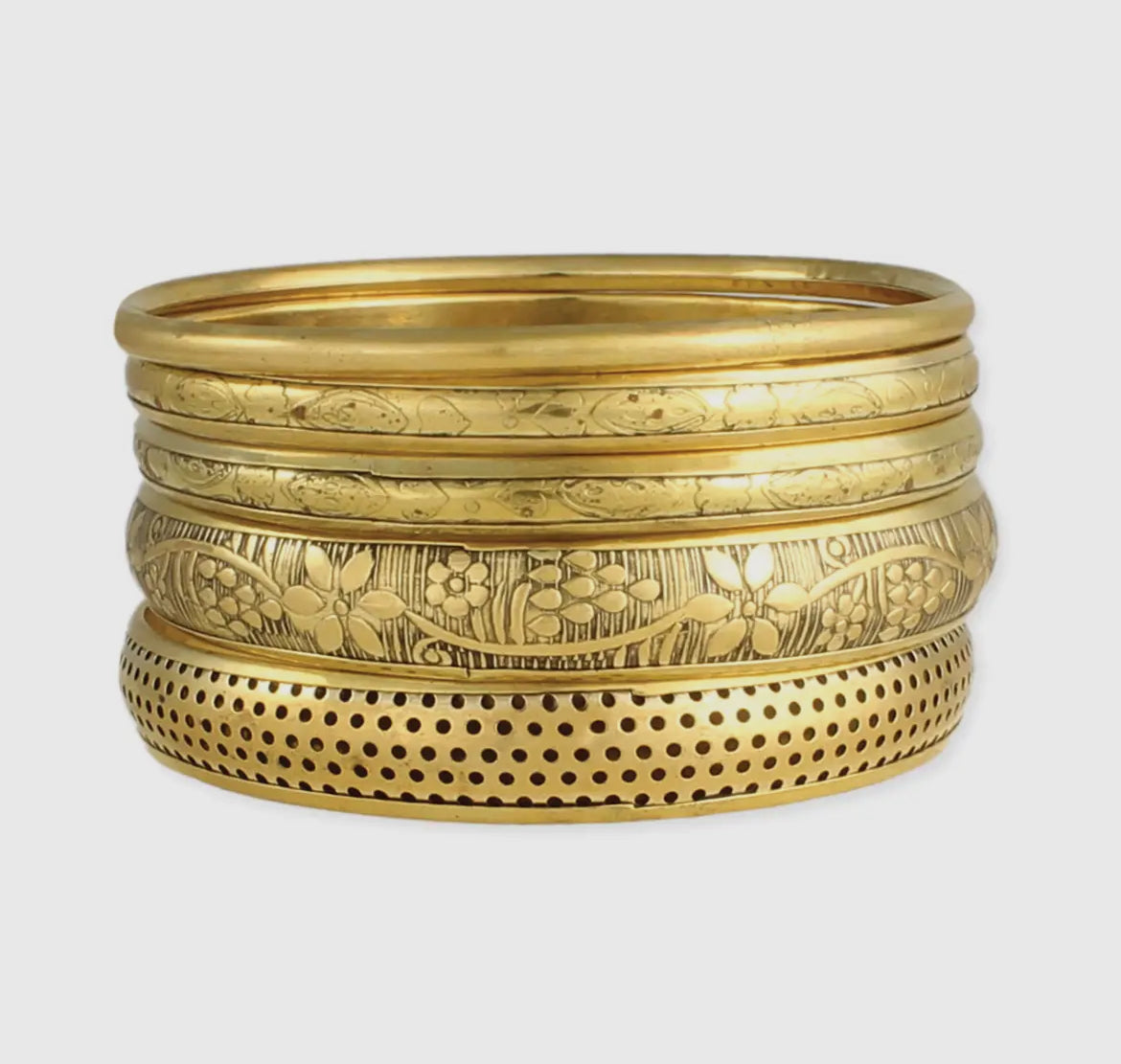 Vintage gold bangle set bracelet