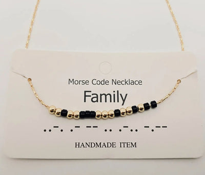 Morse code necklace: Family