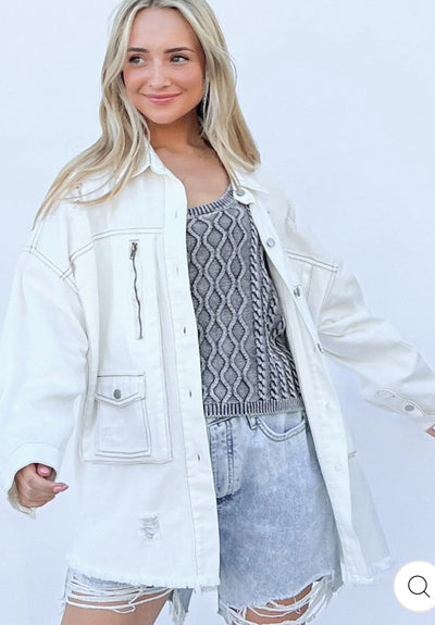 DISTRESS DENIM JACKET