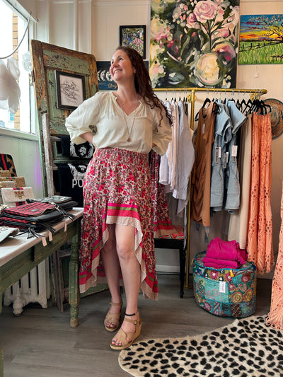 Floral print A- Line skirt