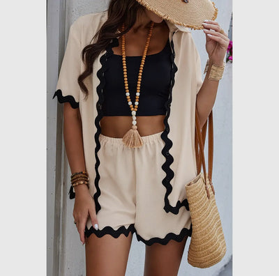 Color block two piece set