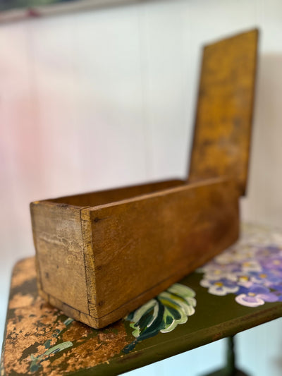 Antique wooden candle box