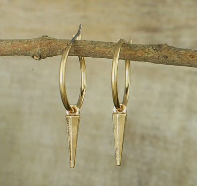 Gold dagger earrings