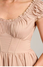 WOMEN'S SHORT SLEEVE RUFFLE TIERED ROMPER
