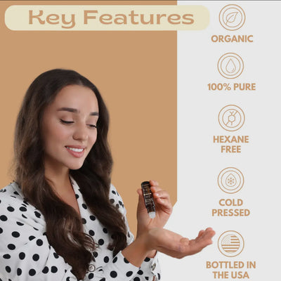 Organic cold pressed castor oil roller | 10ML Glass bottle