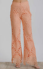 Wide leg crochet pants