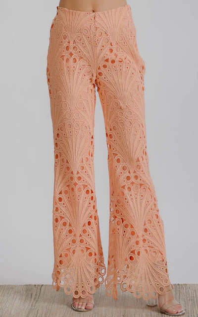 Wide leg crochet pants