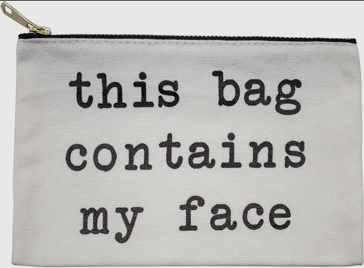 This bag contains my face makeup bag
