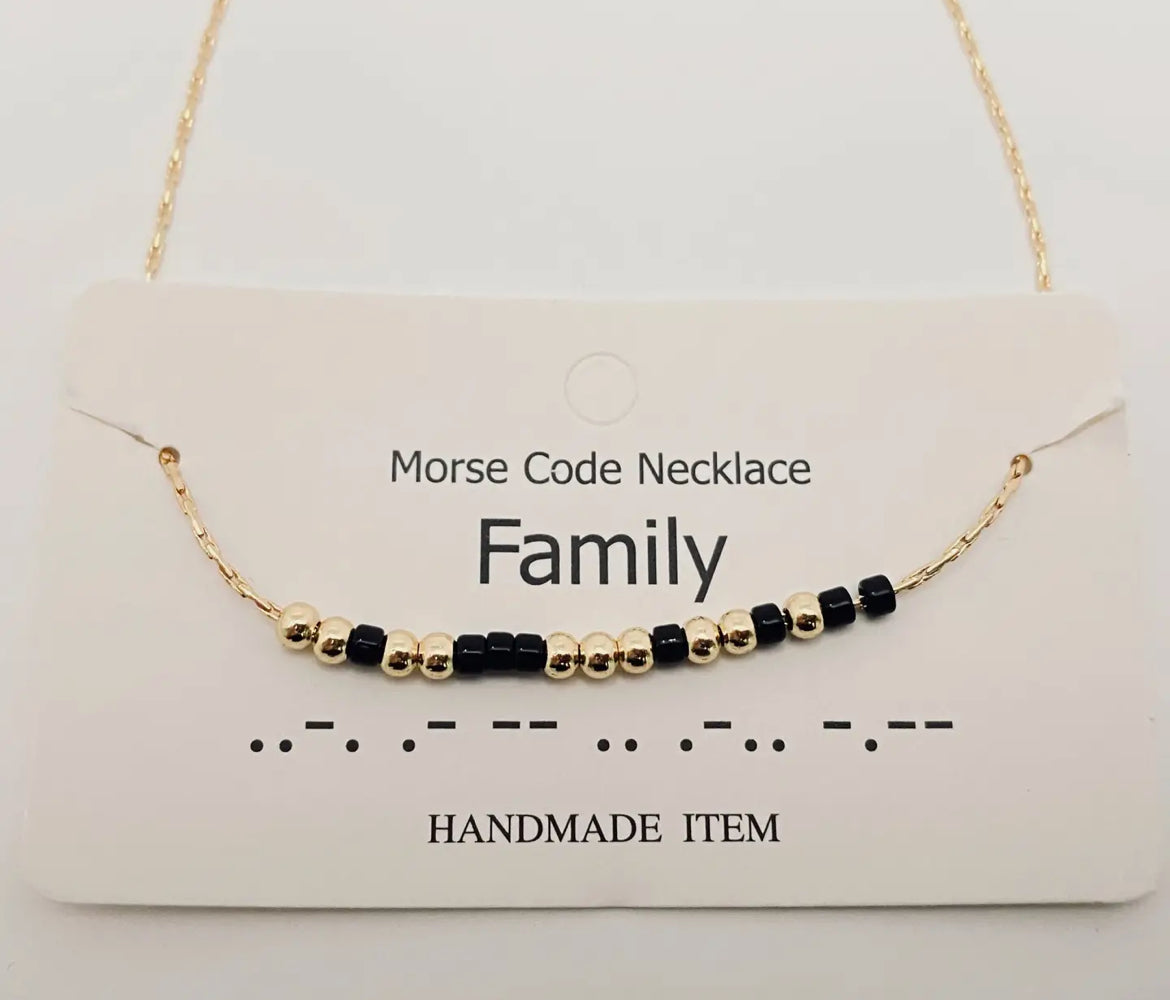 Morse code necklace: Family
