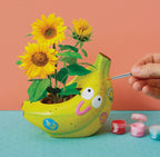 Bright Stripes Paint & Grow Ceramic planter