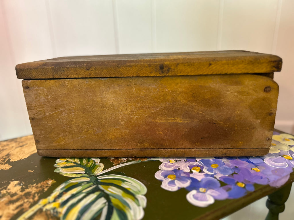 Antique wooden candle box