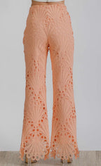 Wide leg crochet pants