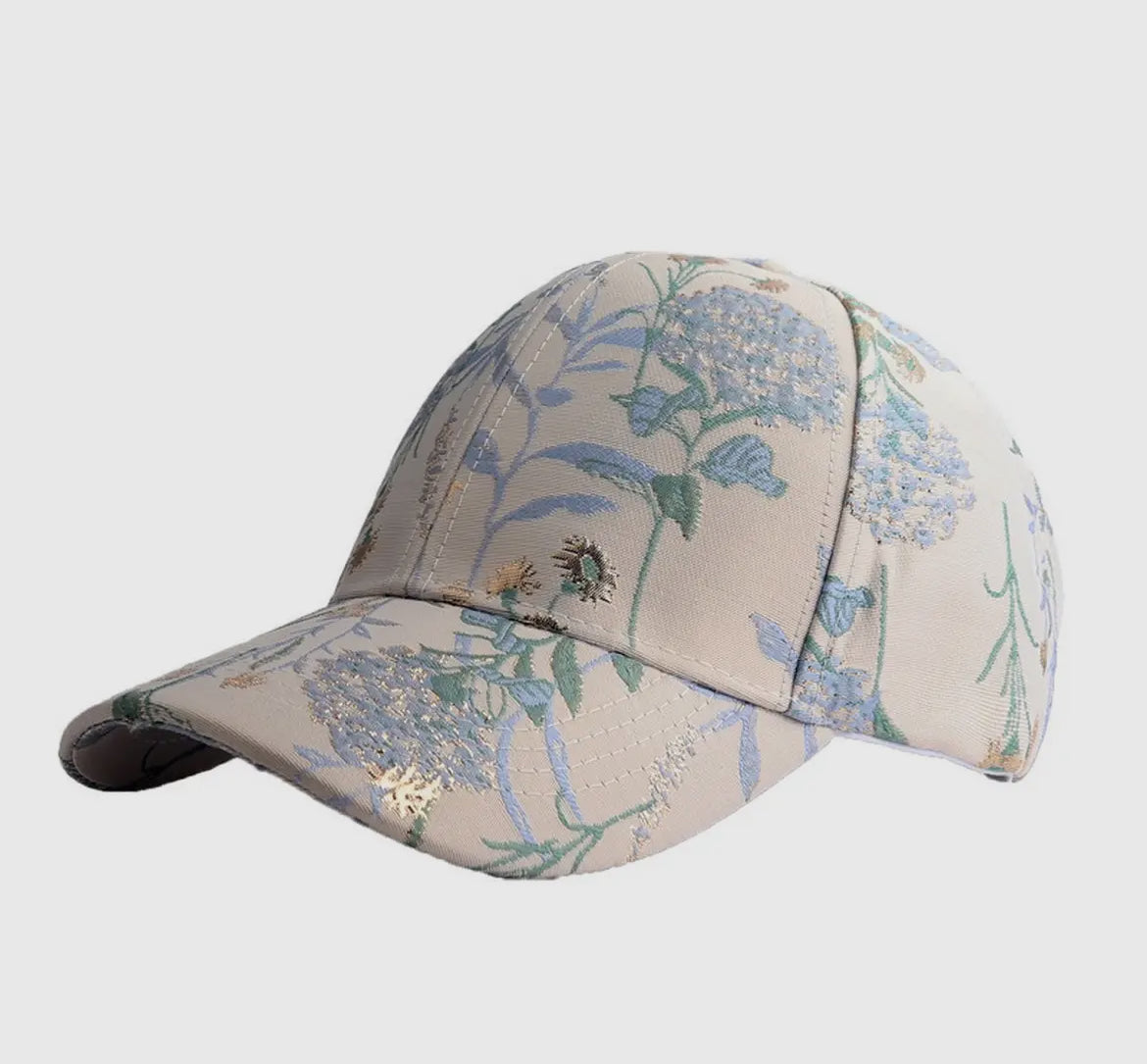 Dandelion blue and gold hat