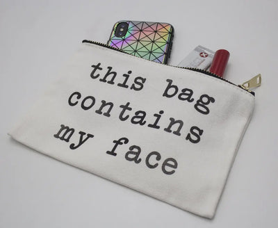 This bag contains my face makeup bag