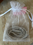 Bedazzled shoelaces silver