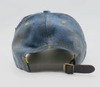 Rhinestone flower hat dark blue