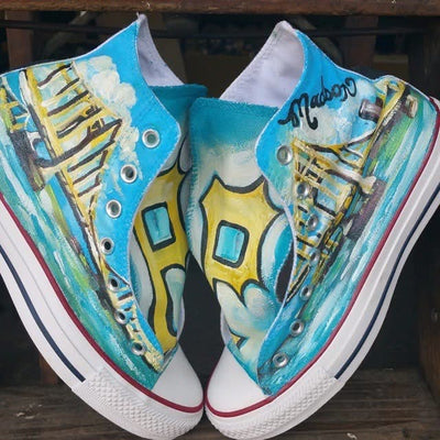 Custom ReTruth Jean Co. Pittsburgh Pirates Chuck Taylor High Tops