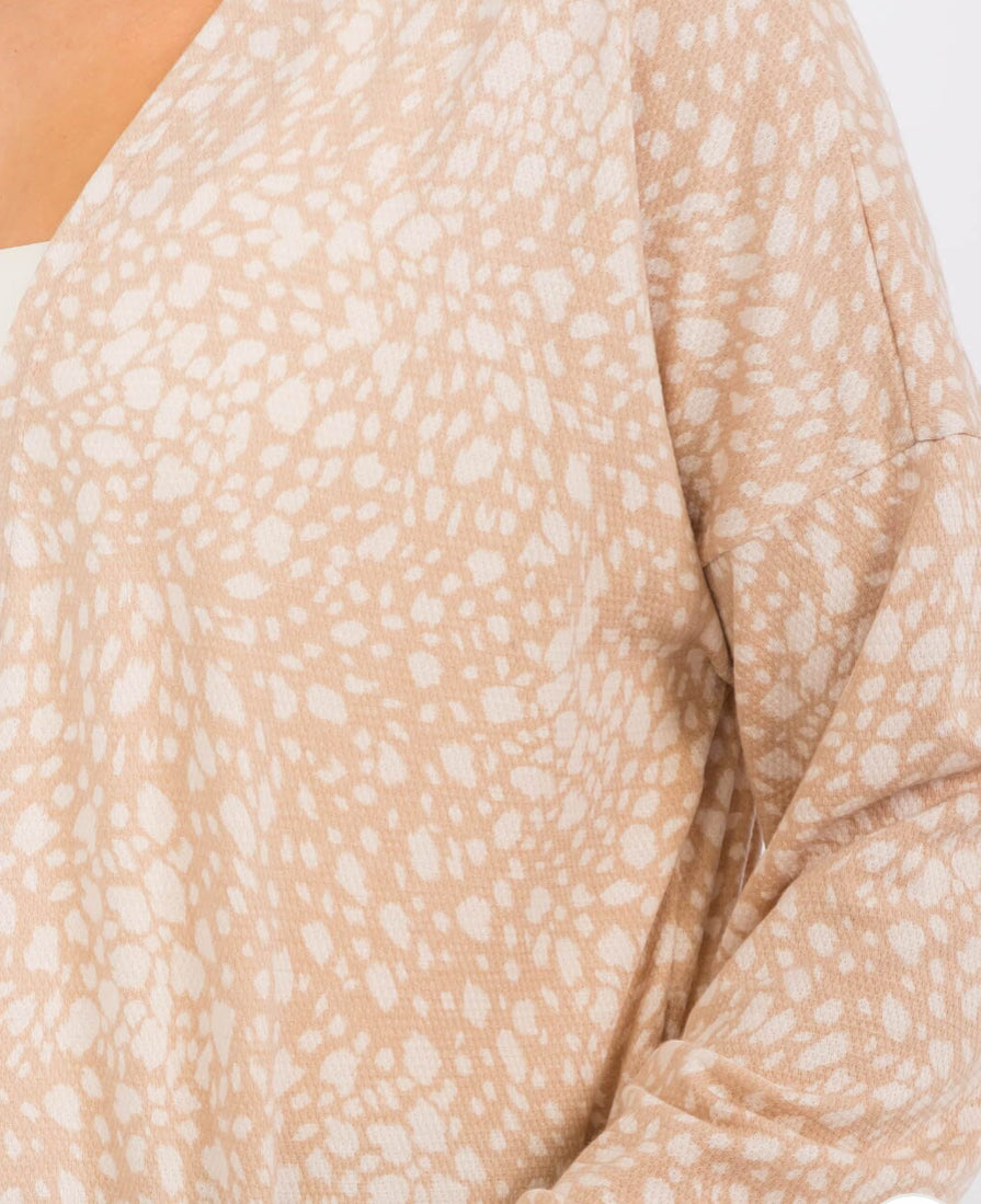 Animal print cardigan