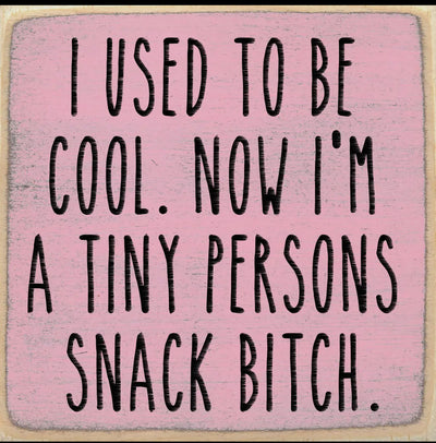 I used to be cool. Now I’m a tiny persons snack bitch. 4 x 4