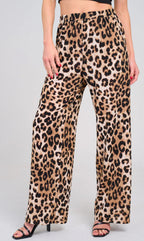 Wide leg animal prints pants