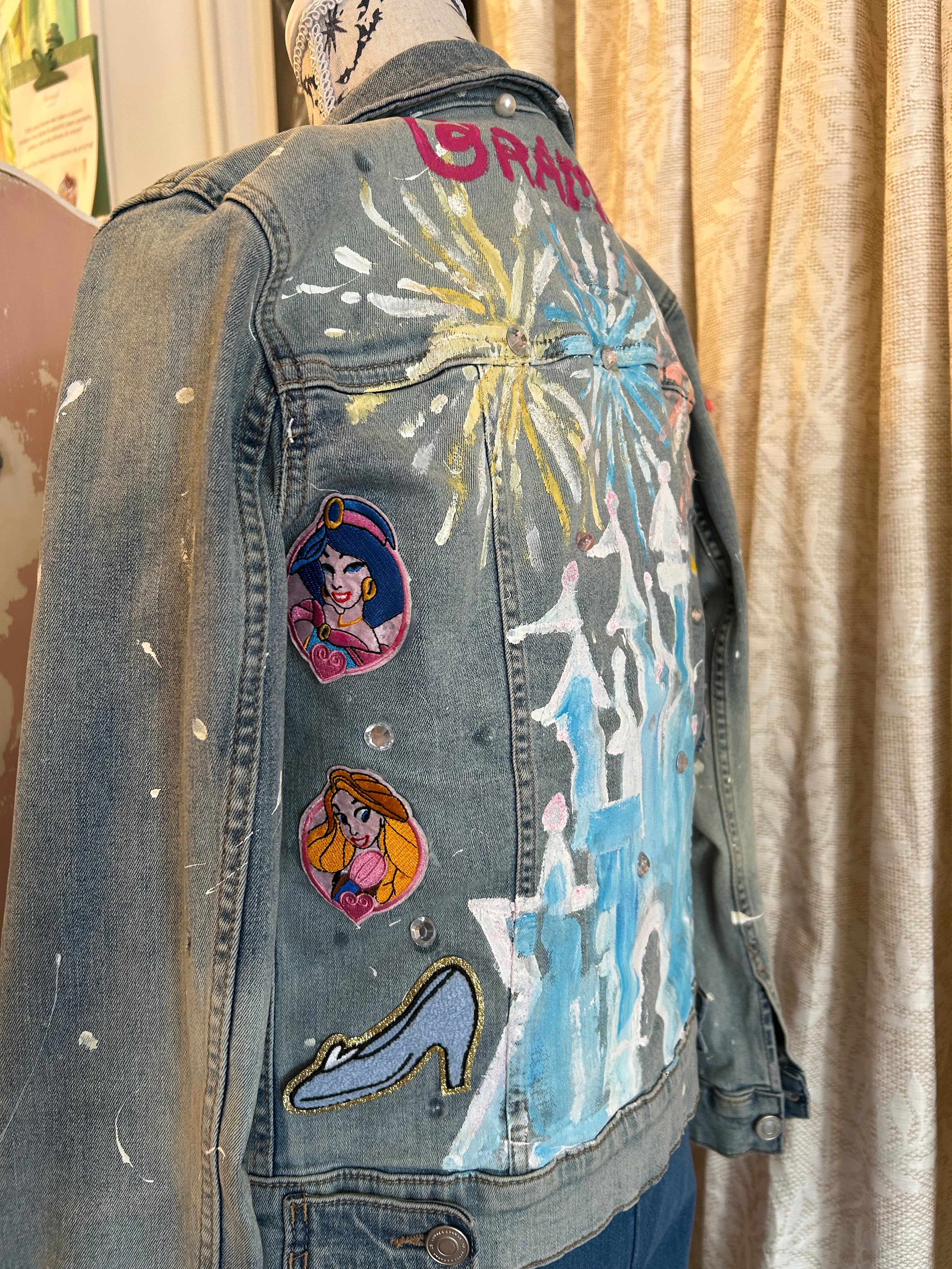 Custom ReTruth Jean Co. Hand painted Disney jacket