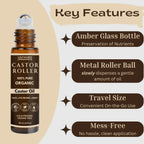 Organic cold pressed castor oil roller | 10ML Glass bottle
