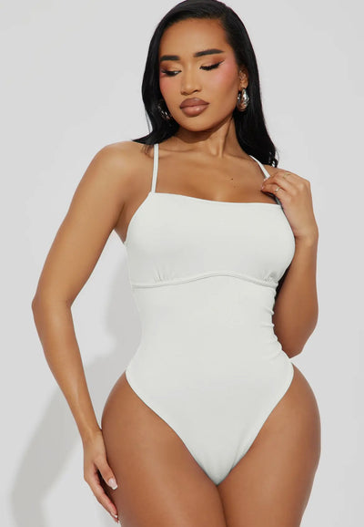 Solid square neck Cami bodysuit