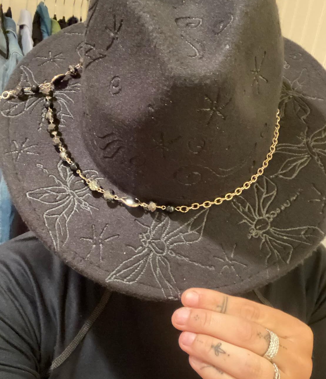 Dragonfly burned black hat - RETRUTH CUSTOM