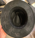Dragonfly burned black hat - RETRUTH CUSTOM